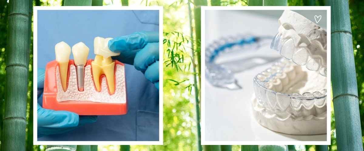 Split image of two smiling girls. Left: young girl in yellow in a bright room. Right: older girl in blue beanie outdoors with fall leaves. Cheerful mood.
